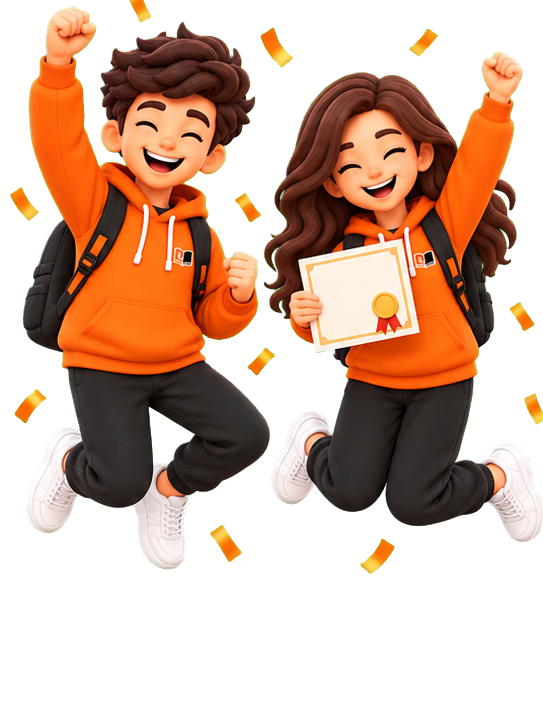 UNEXZA student mascots celebrating new skills